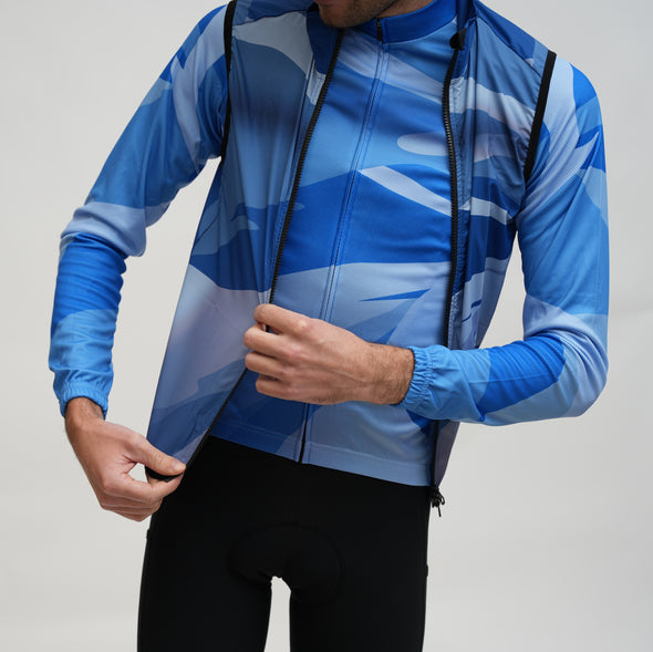 Wind Vest Blue Pattern