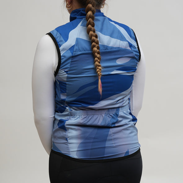 Wind Vest Blue Pattern